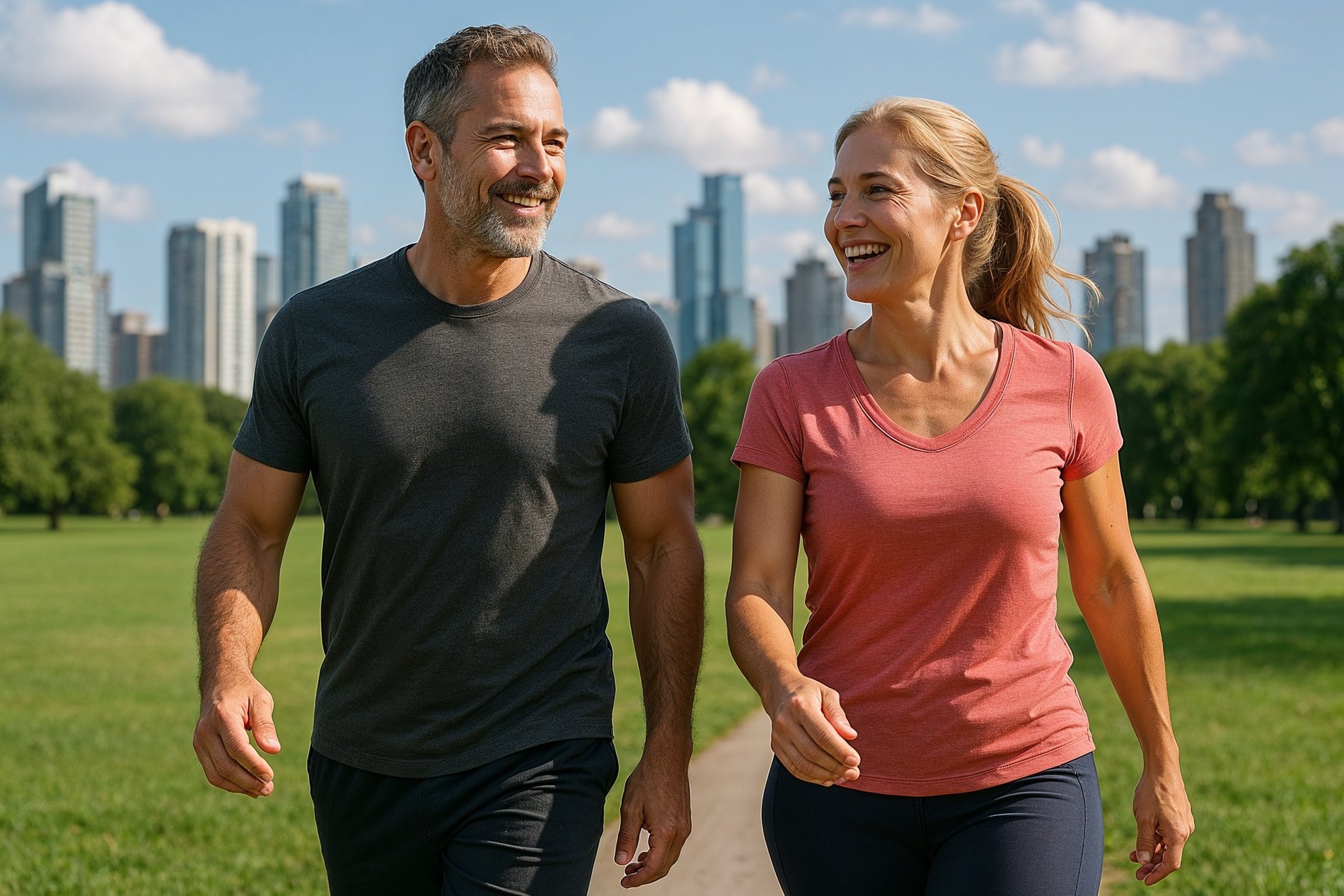 active couple outdoors health lifestyle