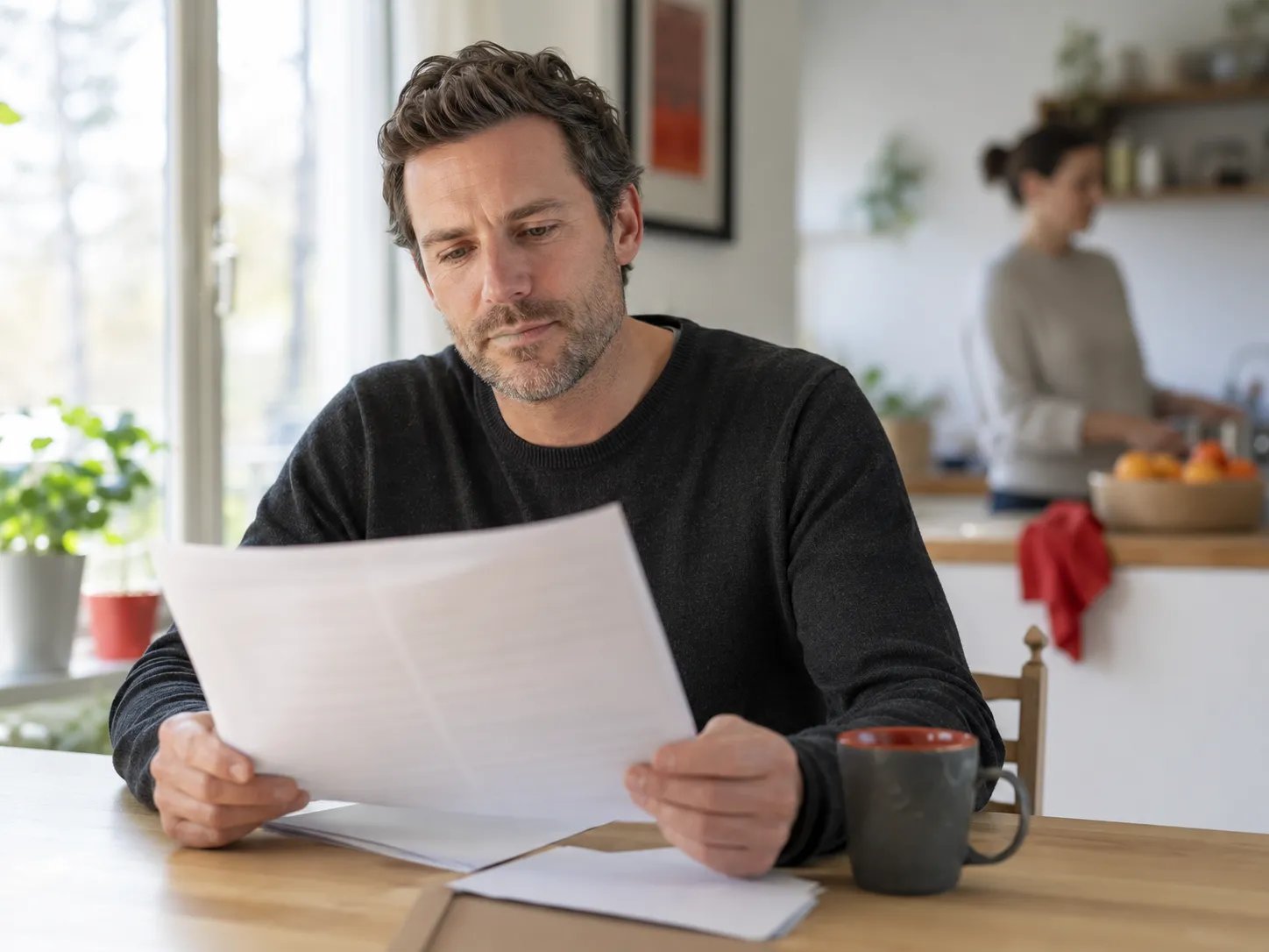 Man reviewing lab results while weighing hCG monotherapy vs TRT options