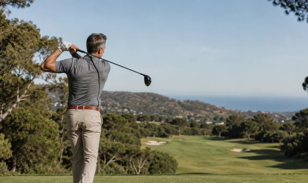 Active golfer demonstrating healthy aging and vitality on TRT