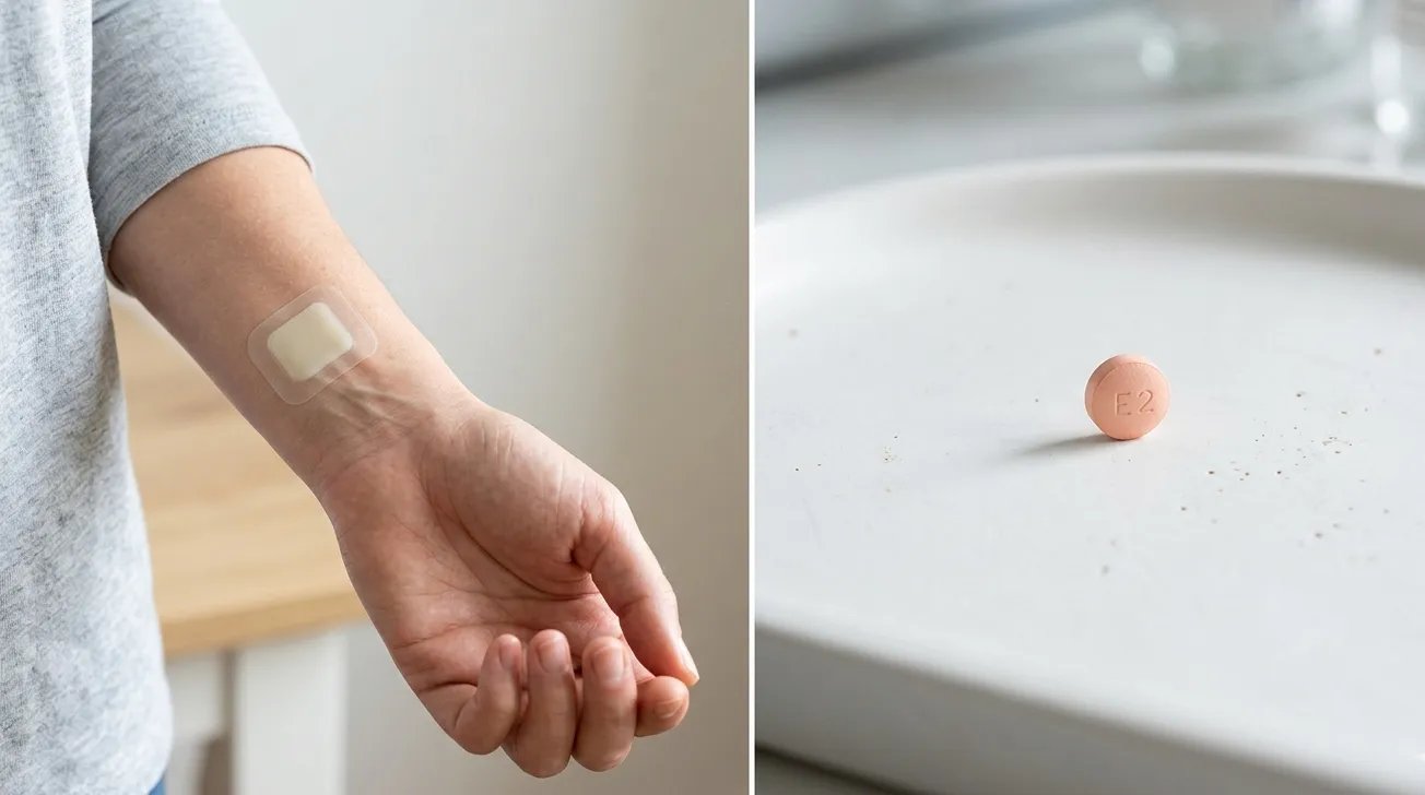 Transdermal estrogen patch vs oral estrogen pill comparison